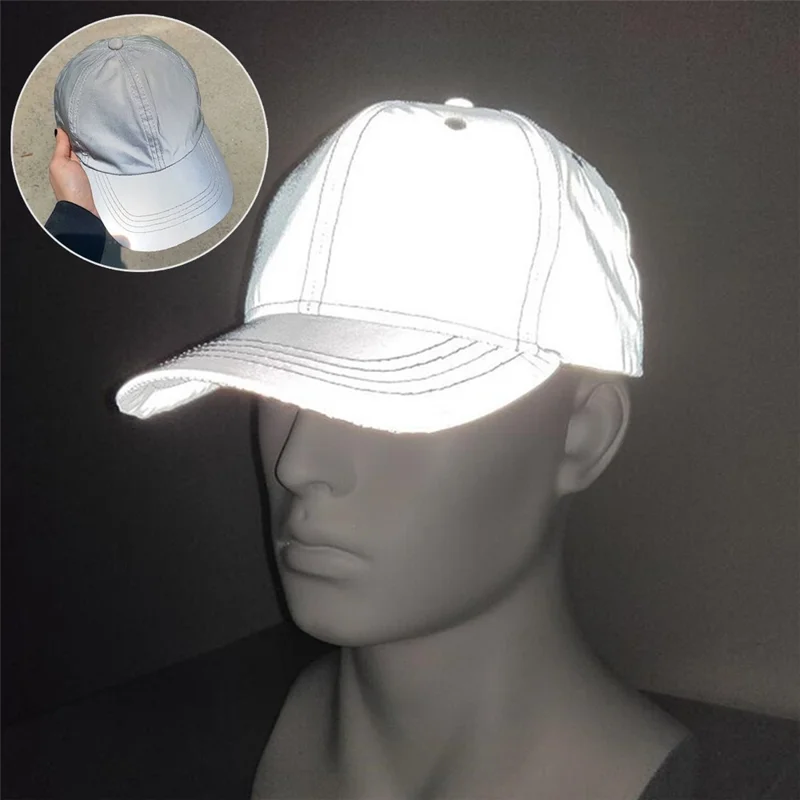 Glow In The Dark Baseball Cap Street Dance Hip Hop Night Visibility Reflective Peaked Hat