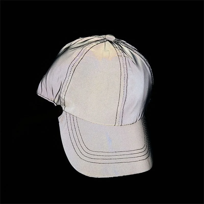 Glow In The Dark Baseball Cap Street Dance Hip Hop Night Visibility Reflective Peaked Hat