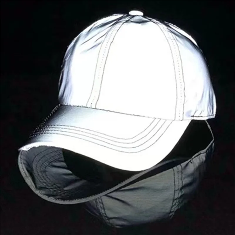 Glow In The Dark Baseball Cap Street Dance Hip Hop Night Visibility Reflective Peaked Hat