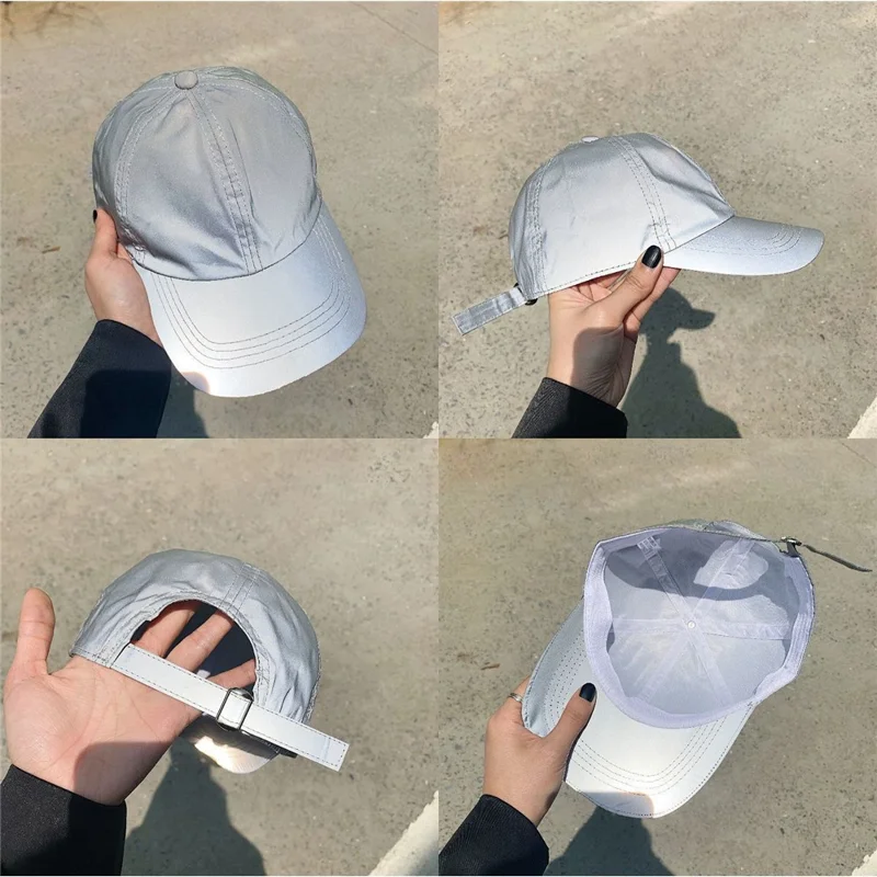 Glow In The Dark Baseball Cap Street Dance Hip Hop Night Visibility Reflective Peaked Hat