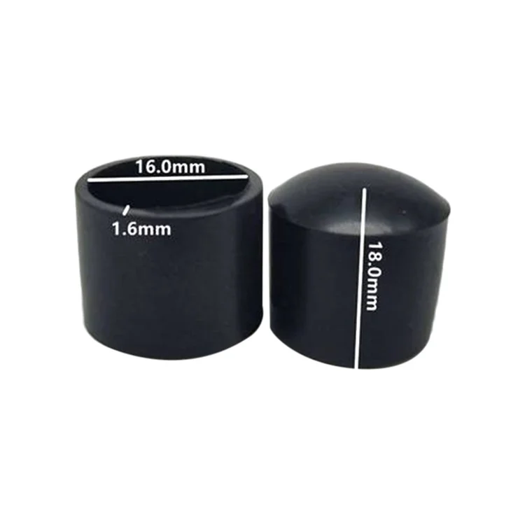 40pcs da 16 mm Per Protezione a Pavimento Rotondo Cuscinetti Per Mobili in PVC Coperture Per Gamba Non Slip Gamba Copritura Ridotto Tavolo da Rumore Tappo Dei Piedi Tavolo da Rumore Tappo - Nero