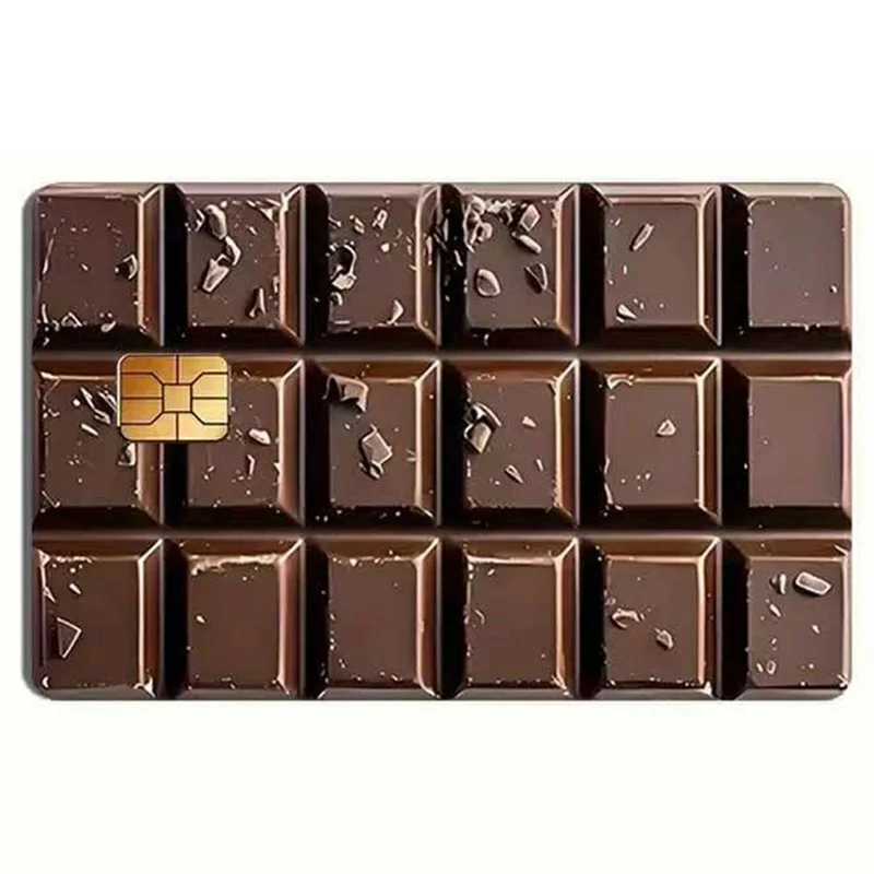 Credit Card Decorative Stickers Creative Fun Bank Virtual Membership Card Decals - Chocolate