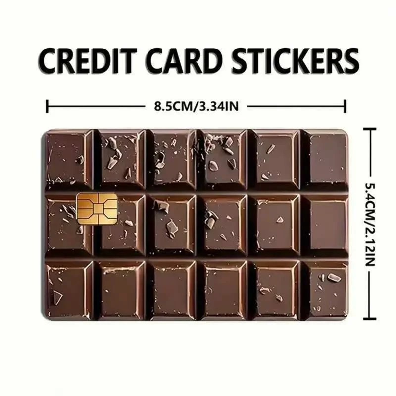 Credit Card Decorative Stickers Creative Fun Bank Virtual Membership Card Decals - Chocolate