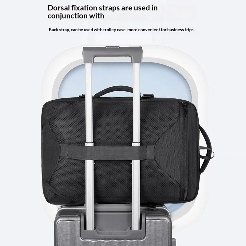 Vakuumkompressions-Rucksack mit TSA-Schloss, wasserdichter Oxford-Tuch-Reise- und Laptop-Shoulderbag mit Luftpumpe - K03