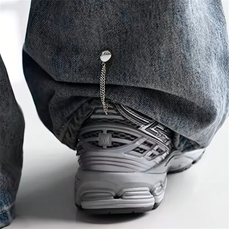 2 PCS Magnetic Trouser Hem Clips Anti Drag Strong Magnet Pants Shortener No Sew Adjustable Cuffs - Silver