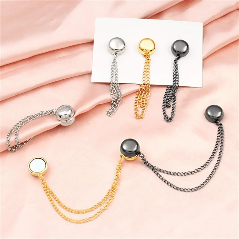 2 PCS Magnetic Trouser Hem Clips Anti Drag Strong Magnet Pants Shortener No Sew Adjustable Cuffs - Silver