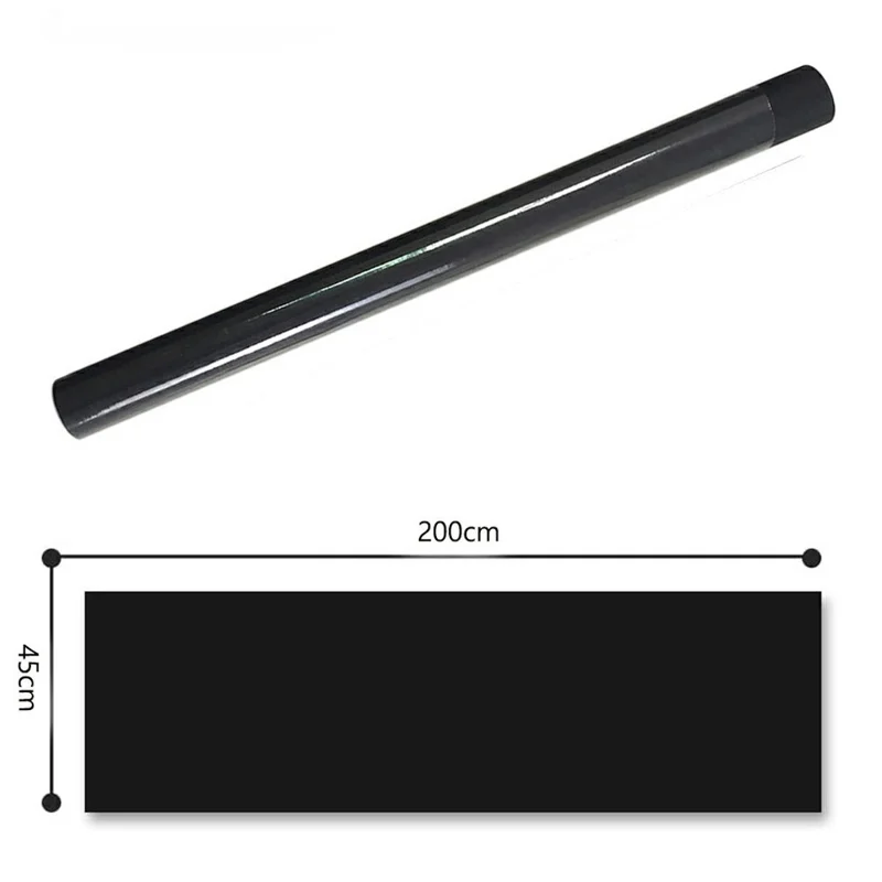 Autocolante de Parede Quadro de Giz Autocolante 45 x 200 cm PVC Impermeável Reutilizável - Preto