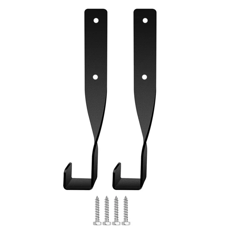 2 Unidades de Cabide de Armazenamento Pesado para Motosserra, Suporte de Parede para Ferramentas de Garagem - Preto