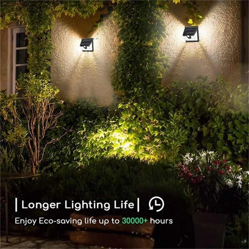 40-LED Solar Powered Motion Sensor Wall Light IP65 Waterproof Outdoor Garden Yard Lamp