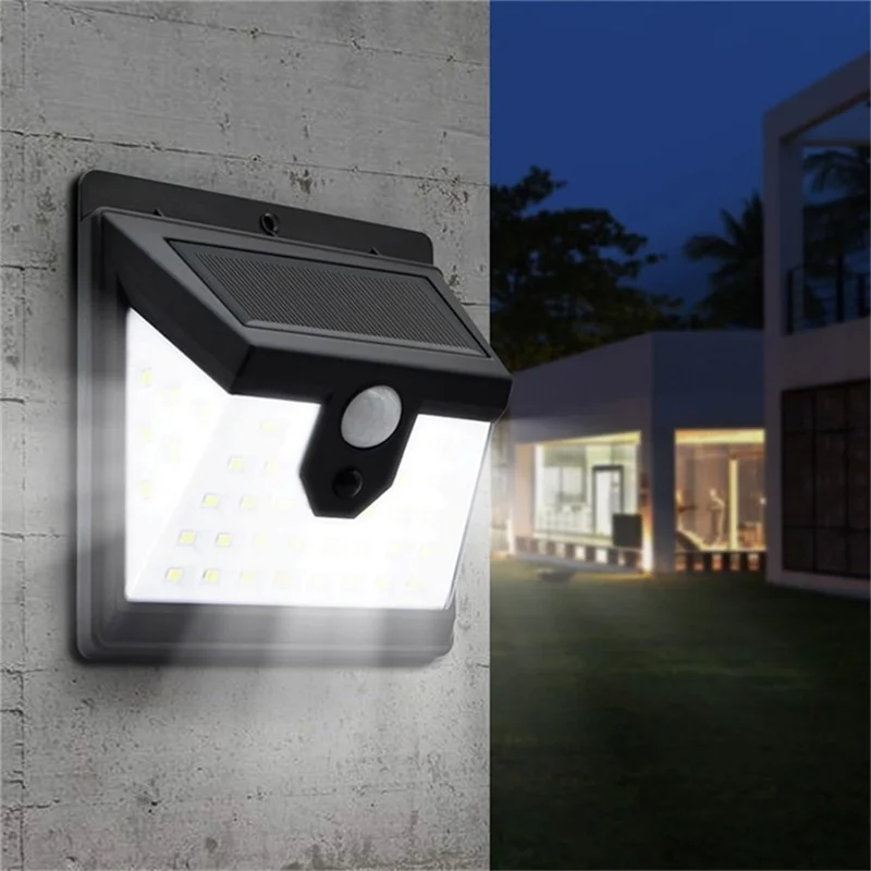 40-LED Solar Powered Motion Sensor Wall Light IP65 Waterproof Outdoor Garden Yard Lamp