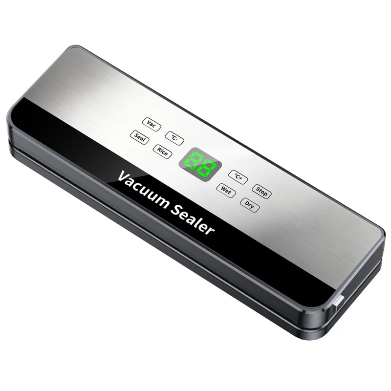 813 Temperature Control Vacuum Sealer Dry / Wet Dual Use Food Sealing Machine with 10 Vacuum Bags - EU Plug