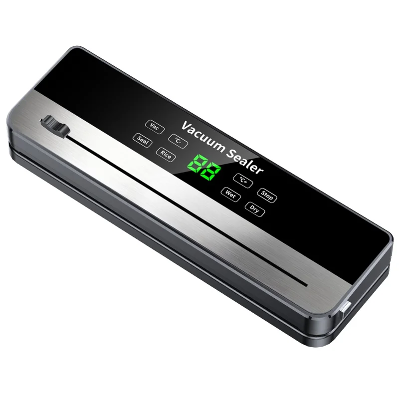 817 Кухонный вакуумный упаковщик с встроенным подвижным ножом, автоматический упаковщик для продуктов с 10 вакуумными пакетами — вилка стандарта ЕС