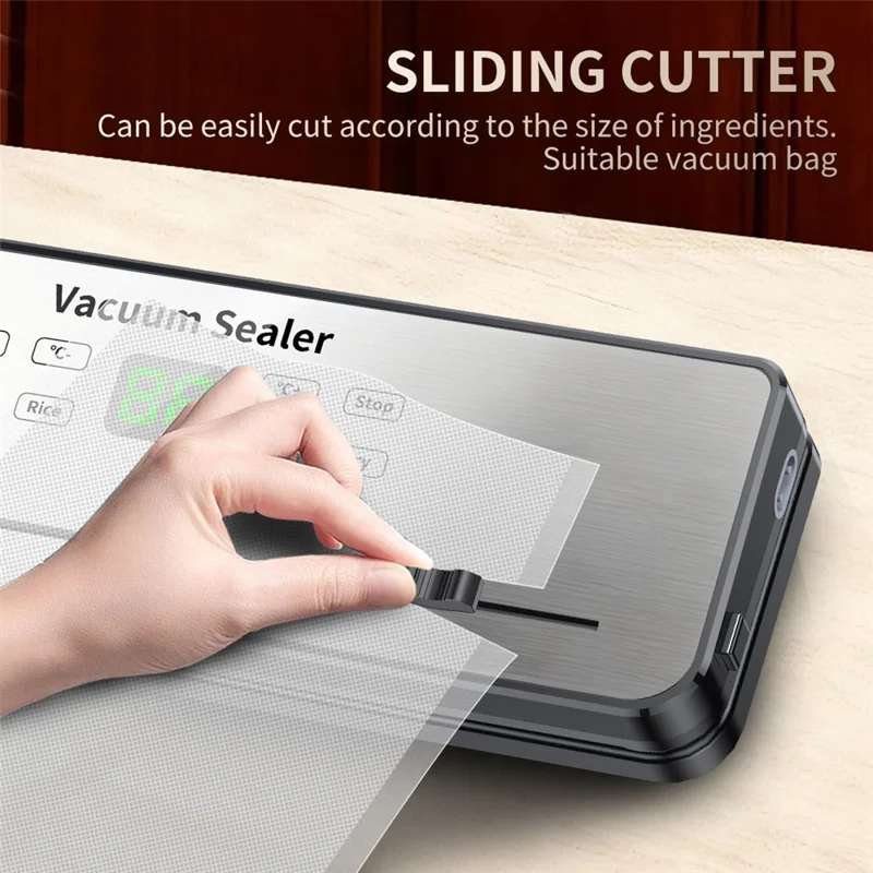 818 Многофункциональный вакуумный упаковщик, машина для упаковки продуктов, сухое и влажное использование, запечатывающее устройство с 10 вакуумными пакетами - штекер ЕС