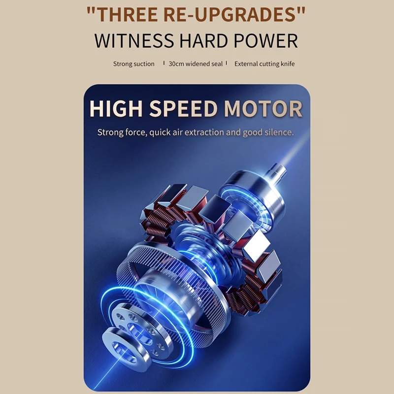 818 Многофункциональный вакуумный упаковщик, машина для упаковки продуктов, сухое и влажное использование, запечатывающее устройство с 10 вакуумными пакетами - штекер ЕС