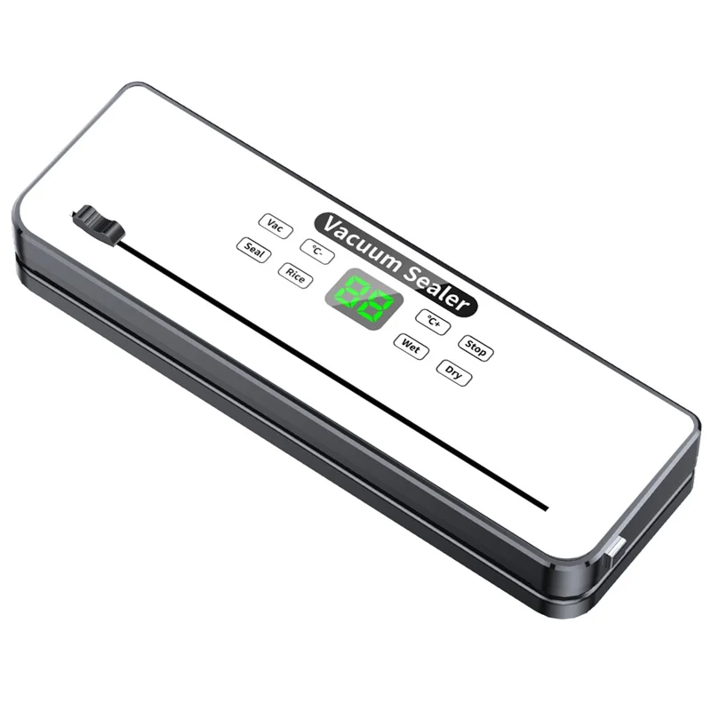 815 Electric Food Vacuum Sealer Temperature Control Dry / Wet Dual Use Sealing Machine with 10 Vacuum Bags - EU Plug