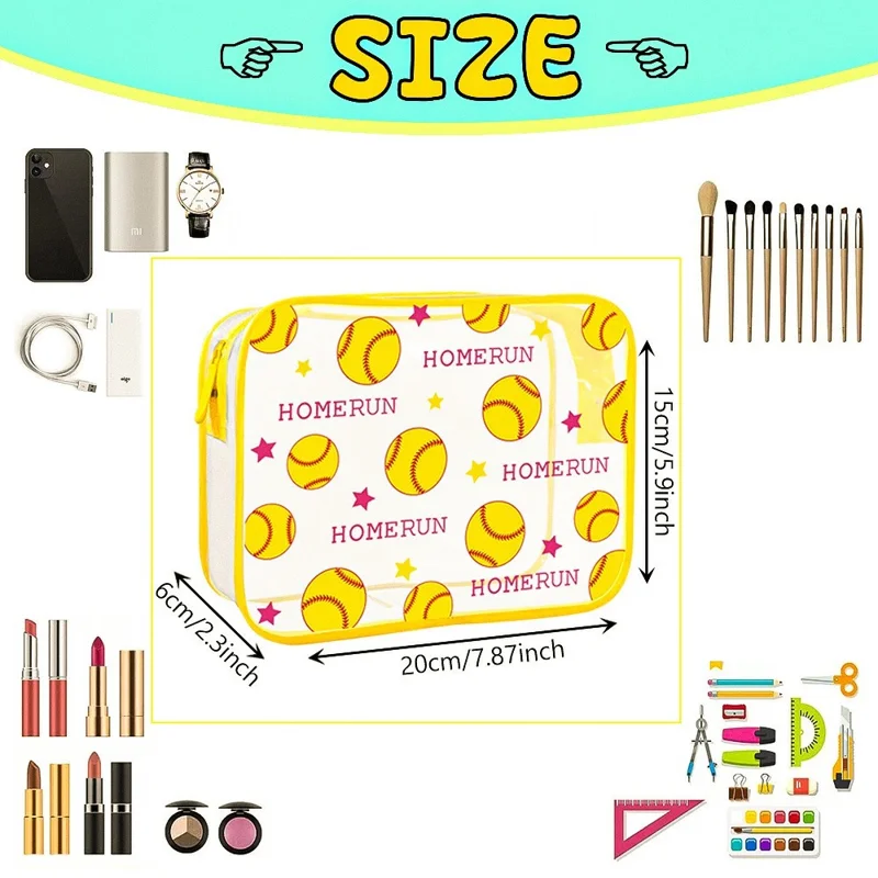 Прозрачная косметичка для путешествий с тематикой спорта, органайзер для туалетных принадлежностей, водонепроницаемый косметичка из ПВХ - черный