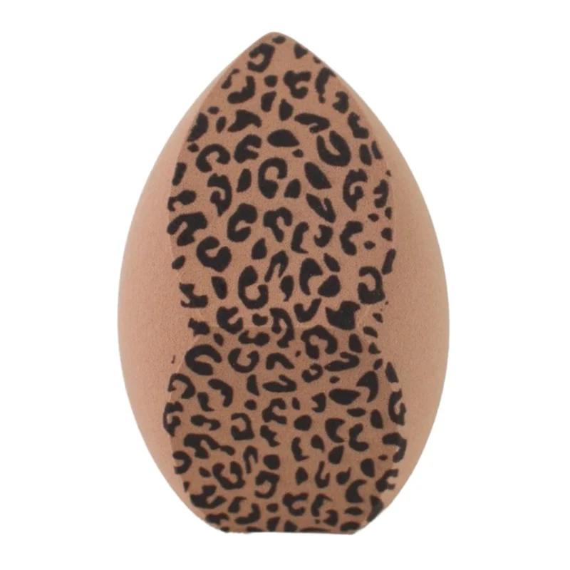 Large Size Leopard Print Makeup Sponge Dry / Wet Use Foundation Blender Cosmetic Puff