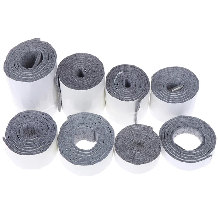 1 Rollo de 10x100cm Protectores de Suelo Resistentes al Rayado para Patas de Silla con Almohadillas de Fieltro Autoadhesivas, Pads de Muebles Antideslizantes para Mesas, Sillas, Camas y Sofás - Gris Claro