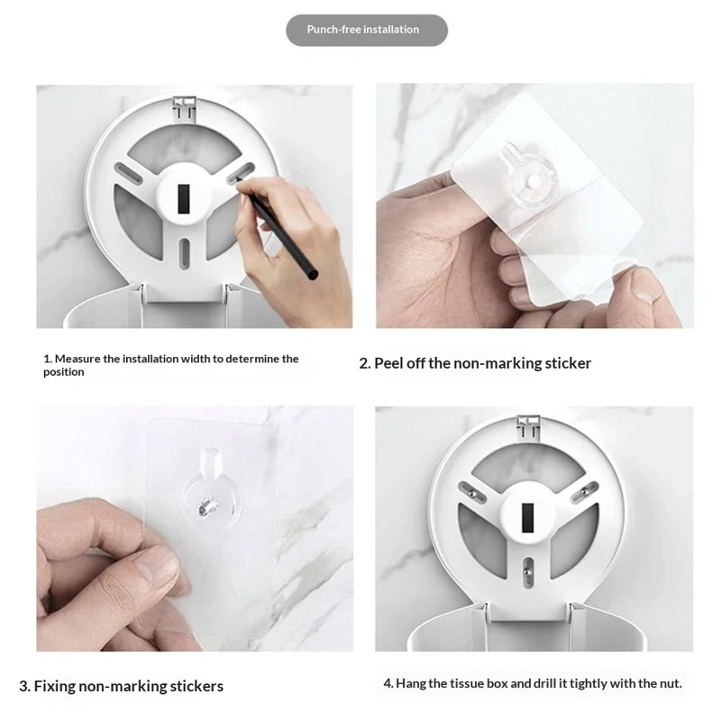 INTERHASA! E1008 Portarrollos de Pared Impermeable sin Perforación, Soporte para Rollo Jumbo - Dorado