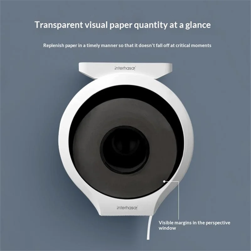INTERHASA! E51021 Portarrollos de Papel Higiénico Impermeable con Estante Superior, Dispensador para Baño