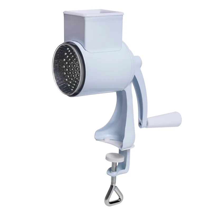 Rallador de Mano Manual Multifuncional, Picador de Carne, Triturador de Nueces, Rallador de Queso, Cuchilla Individual (Certificado FDA) - Blanco