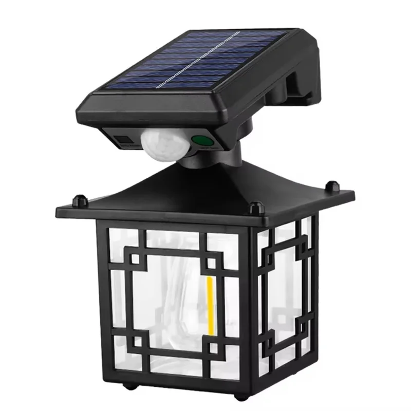 Lampe Solaire Murale Extérieure Étanche avec Capteur de Mouvement, Lampe LED avec Commande Intelligente et Trois Modes d'Éclairage - JD-1579