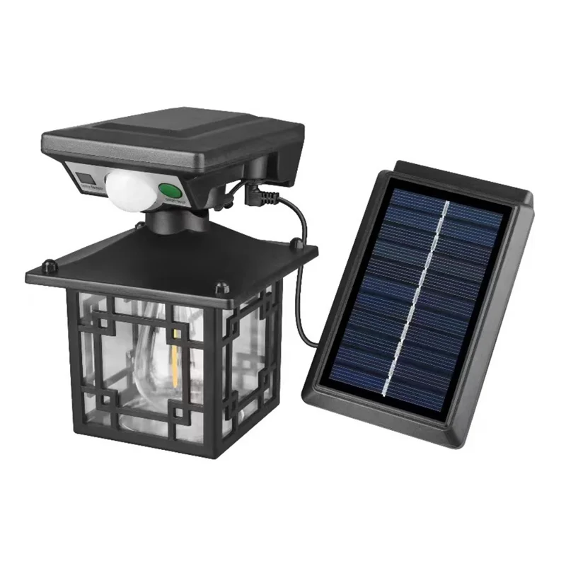 Applique murale solaire extérieure séparée, luminaire étanche orientable avec capteur de mouvement, éclairage de rue, lampe de cour - JD-1579A