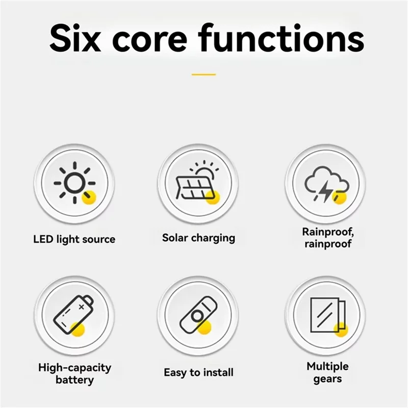 Applique murale solaire extérieure séparée, luminaire étanche orientable avec capteur de mouvement, éclairage de rue, lampe de cour - JD-1579A