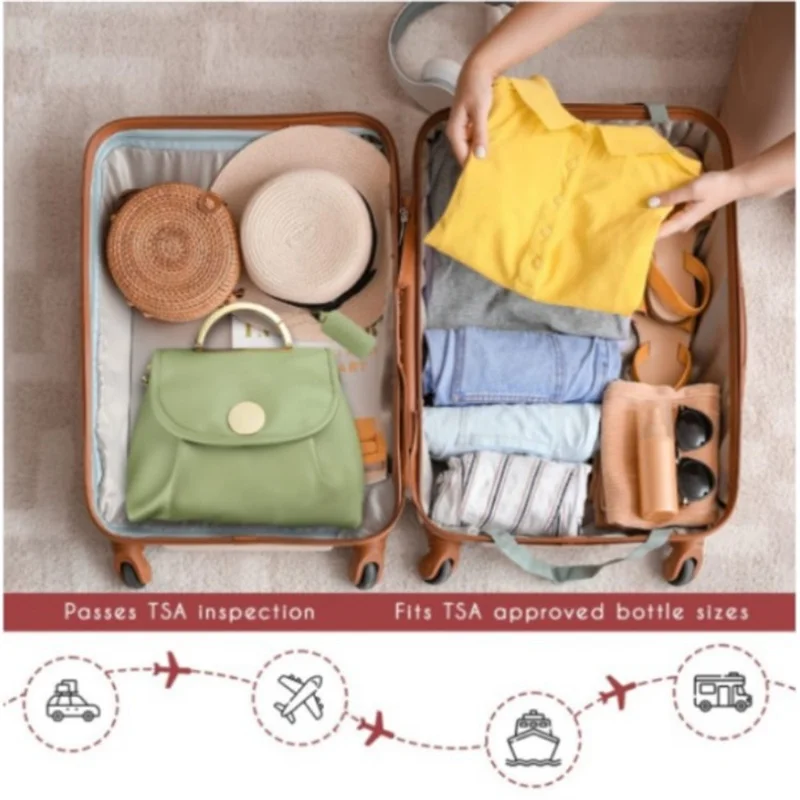 Sac de toilette de voyage étanche organisateur de maquillage avec crochet sac à cosmétiques suspendu - Noir