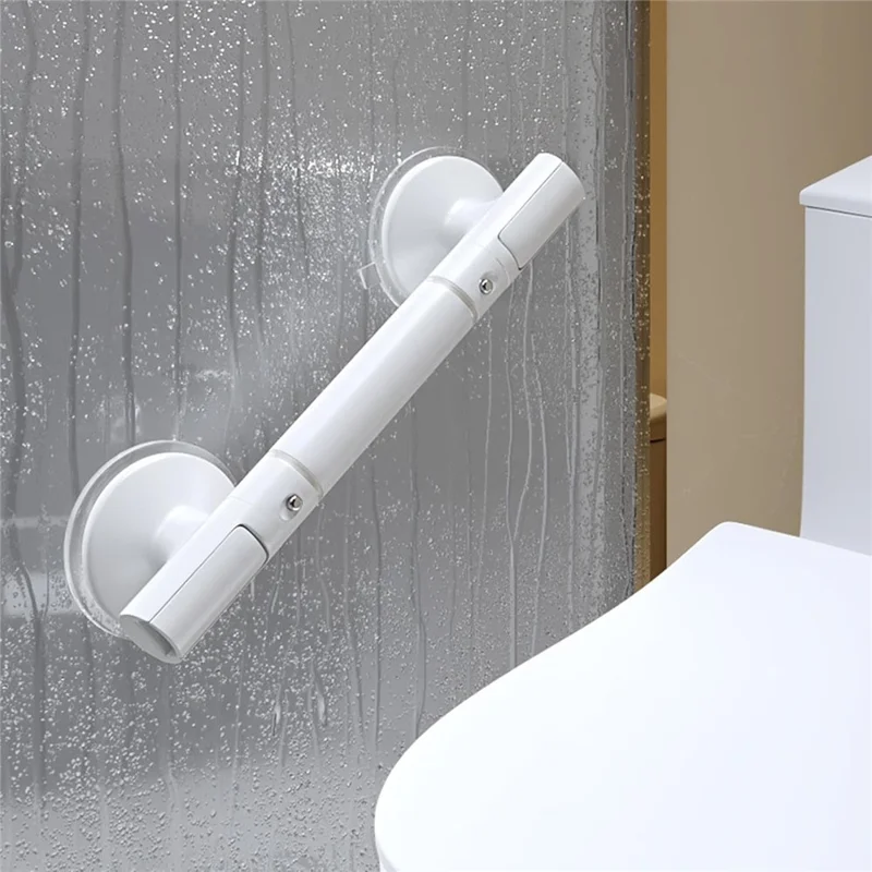45CM Extended Sucker Armrest Bathroom Safety Grab Bar For Elderly Toilet Anti Slip Handle - White