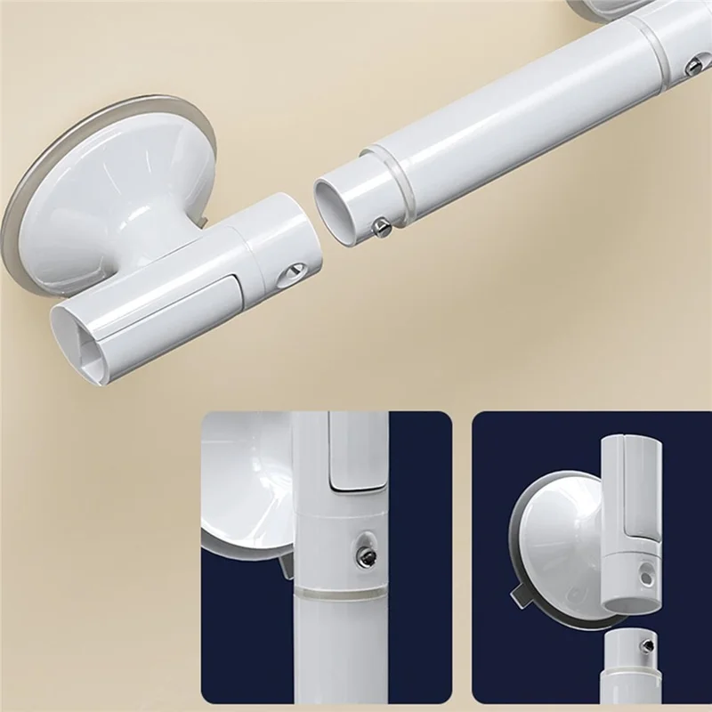 35CM Suction Cup Armrest Bathroom Safety Grab Bar For Elderly Toilet Anti Slip Handle - White