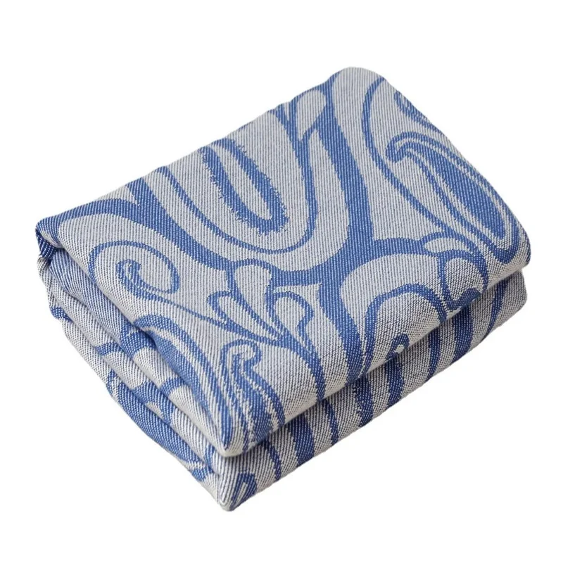 180 x 135 cm Tragbare Decke für Büro, Sofa, Nickerchen, Weiche Polyesterwolldecke für Auto, Reise – Paisley