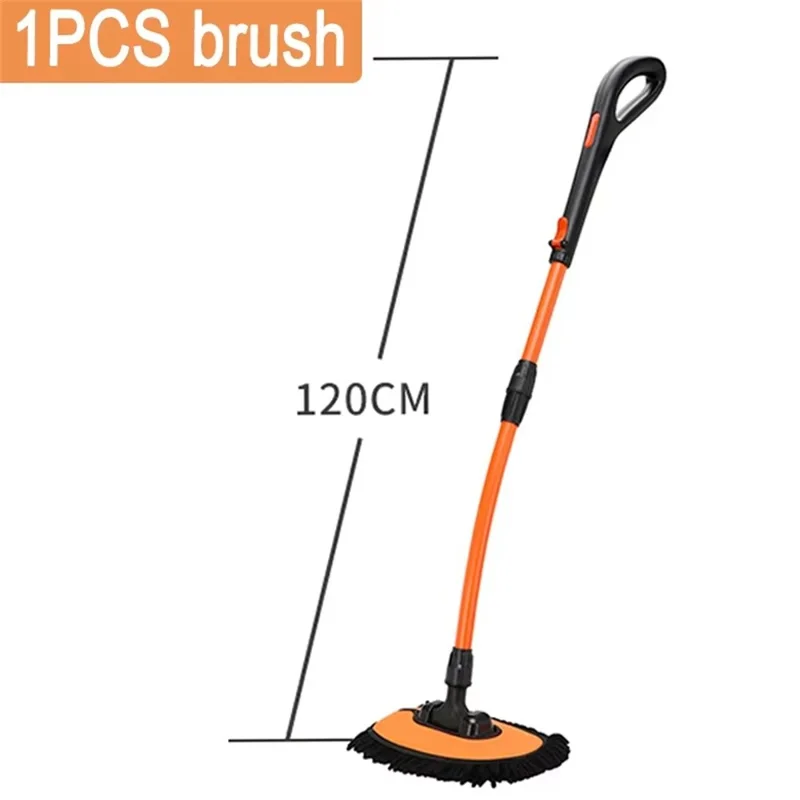 Curved Car Cleaning Brush 15 Degree Bend Extendable Handle Car Cleaning Mop - White