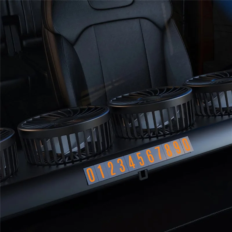 Four Head Folding Car Fan 360 Degree Rotation Auto Dashboard Cooling Fan for Vehicle Use - White  /  5V USB Port