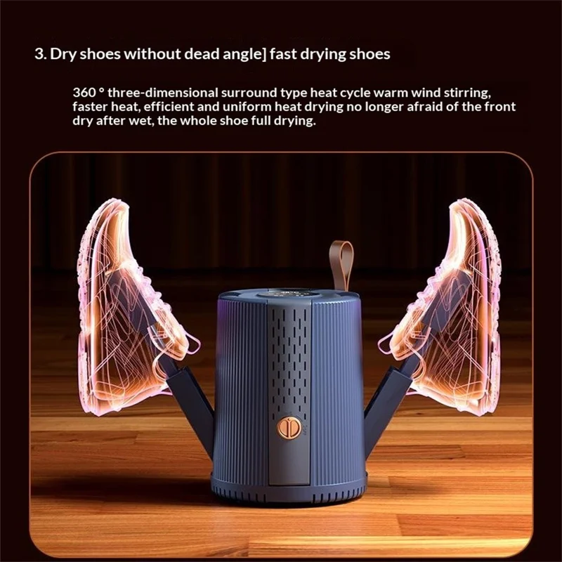 4-х головной многофункциональный сушильщик для обуви, домашняя сушилка для обуви и носков, для использования в помещении - штекер ЕС