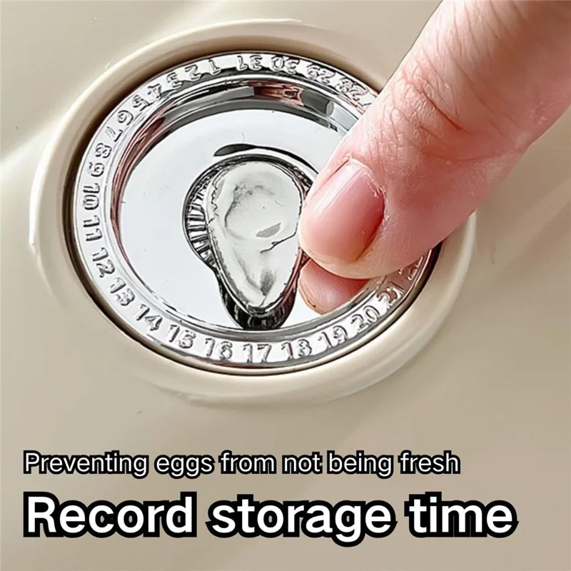 2 niveles, fila individual, contenedor de almacenamiento de huevos con rodillo automático, caja organizadora de plástico apilable para refrigerador - transparente