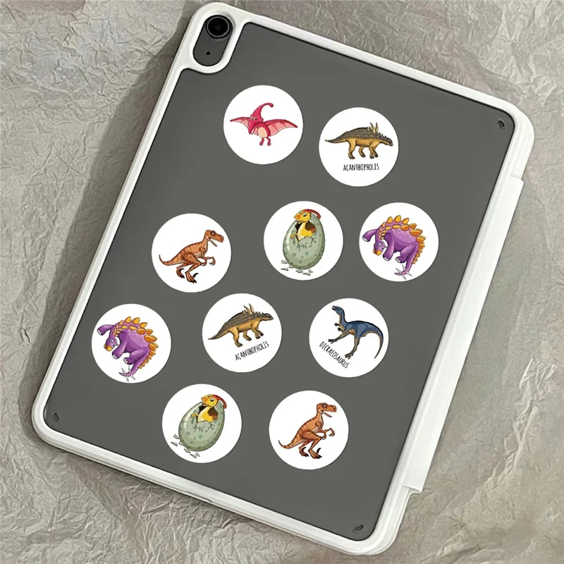 500 шт./рулон, наклейки с мультяшными динозаврами, поощрительные наклейки для детей детского сада — X-061