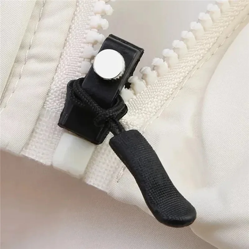 Size L Detachable Zipper Pull Replacement for Luggage Bags Backpack Clothes Zipper Slider Repair Kit - Black