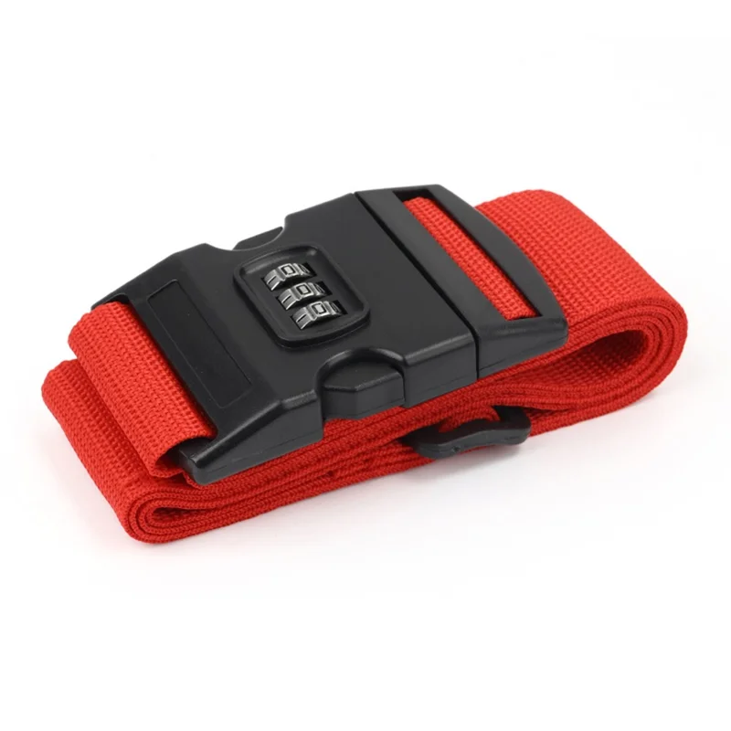 Antykradzieżowy Pasek do Walizki z Krzyżowym Paskiem, Cyfrowy Zamek, Opaska do Pakowania, Pasek do Bagażu, Walizki, Skrzyni - Pomarańczowy