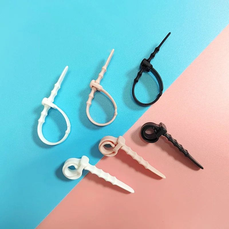 20Pcs Mix Color Silicone Phone Data Cable Winder Data Cord Holder Strap Organizer Cable Tie - Five Colors