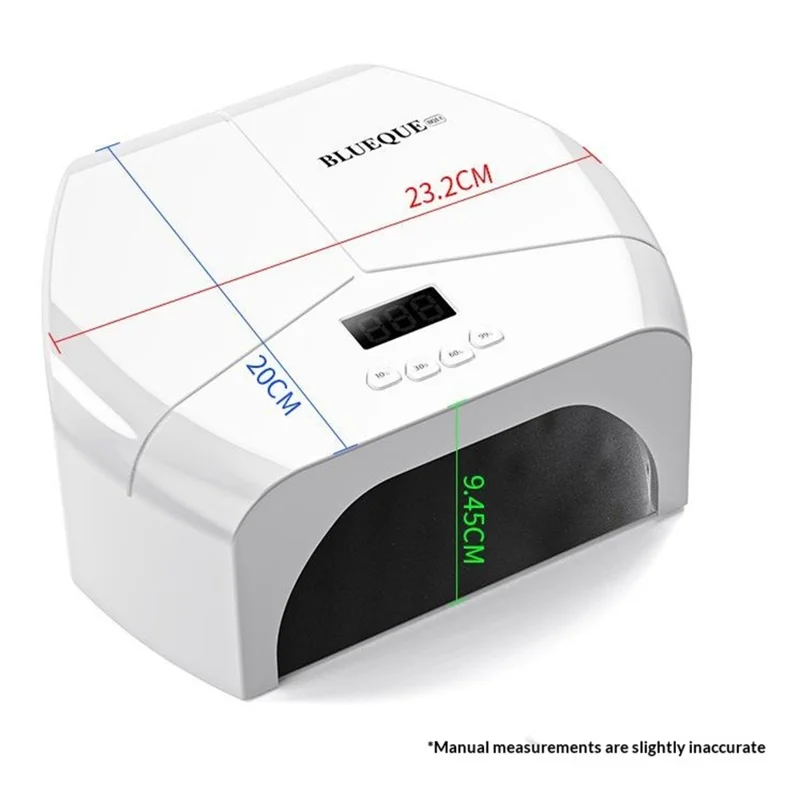 BLUEQUE L8 72 LEDs UV LED Nail Lamp 298W Infrared Sensor Nail Dryer Light with Timer, Style B / EU Plug - White