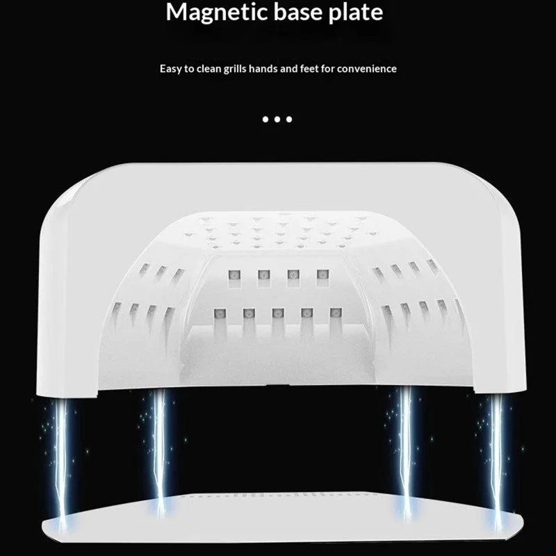 BLUEQUE L8 72 LEDs UV LED Nail Lamp 298W Infrared Sensor Nail Dryer Light with Timer, Style B / EU Plug - White