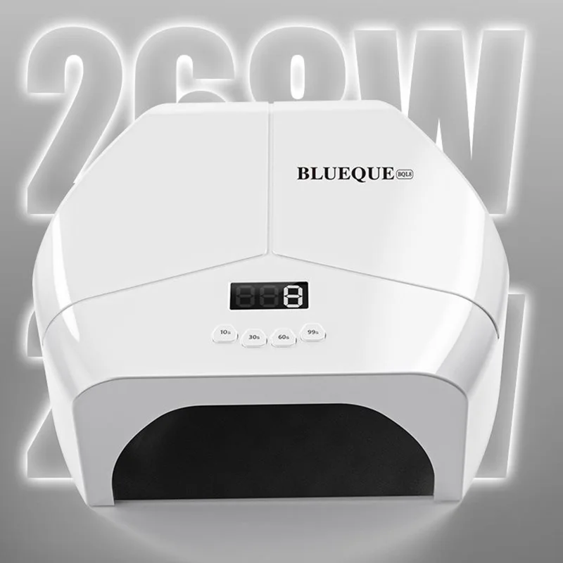BLUEQUE L8 72 LEDs UV LED Nail Lamp 298W Infrared Sensor Nail Dryer Light with Timer, Style B / EU Plug - White