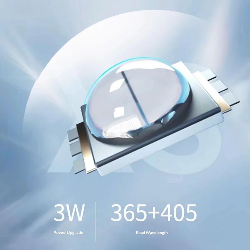 BLUEQUE MINI-4B Lâmpada de Unhas Portátil Recarregável 3W LED UV Secador de Unhas com Temporizador - Branco