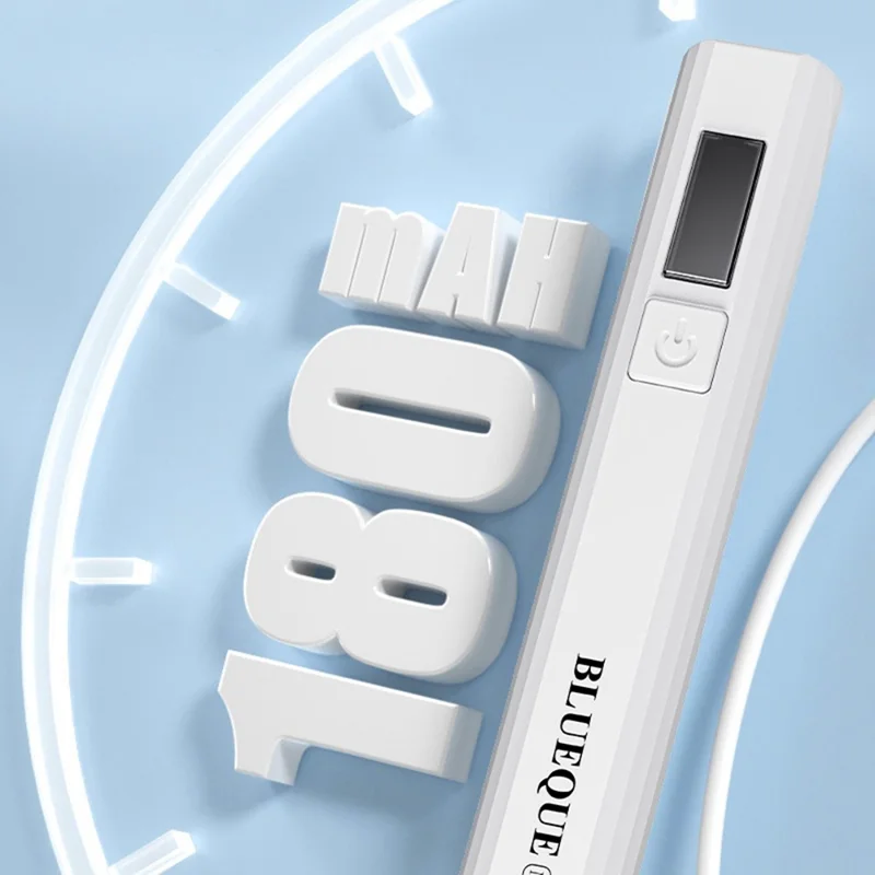 BLUEQUE MINI-4B Lâmpada de Unhas Portátil Recarregável 3W LED UV Secador de Unhas com Temporizador - Branco