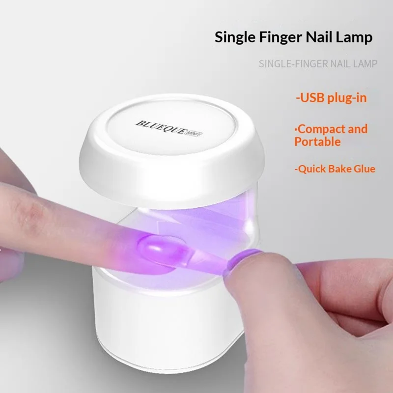 BLUEQUE MINI-1 Mini Secador Portátil para Unhas 36W LED com Temporizador para Cura de Verniz em Gel - Branco