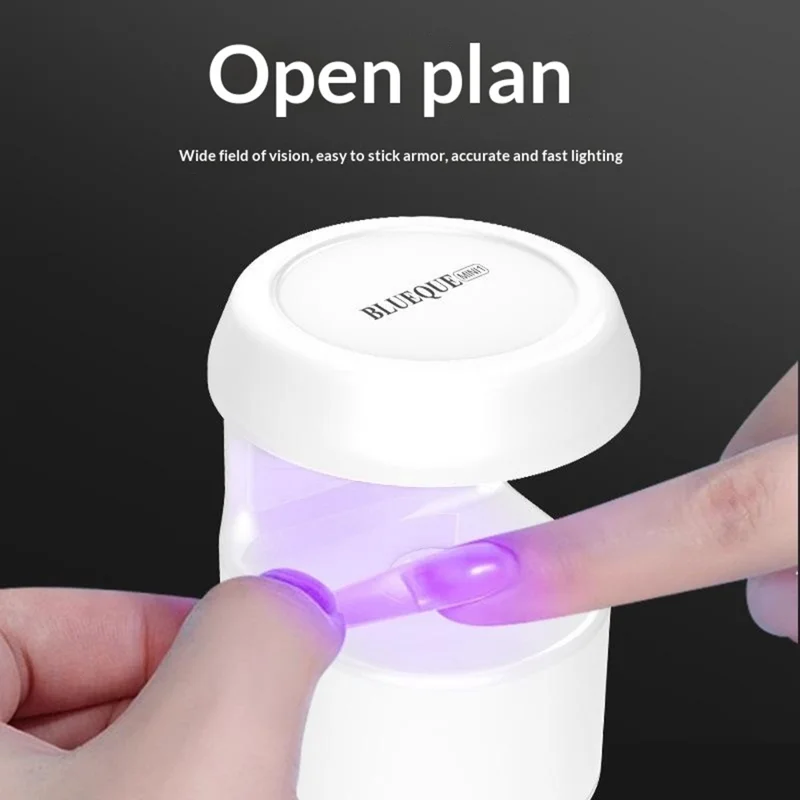 BLUEQUE MINI-1 Mini Secador Portátil para Unhas 36W LED com Temporizador para Cura de Verniz em Gel - Branco
