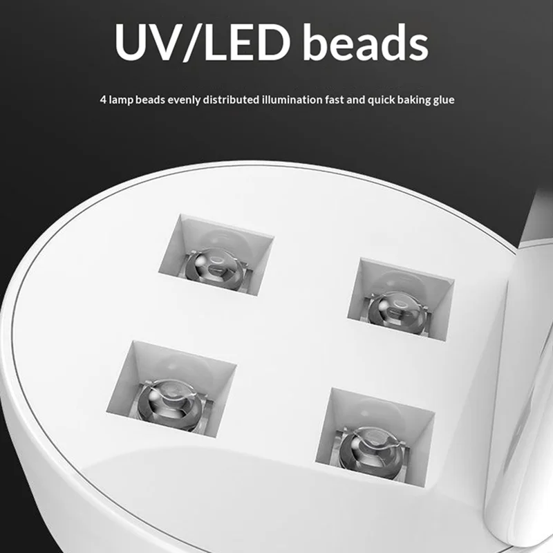 BLUEQUE MINI-1 Mini Secador Portátil para Unhas 36W LED com Temporizador para Cura de Verniz em Gel - Branco