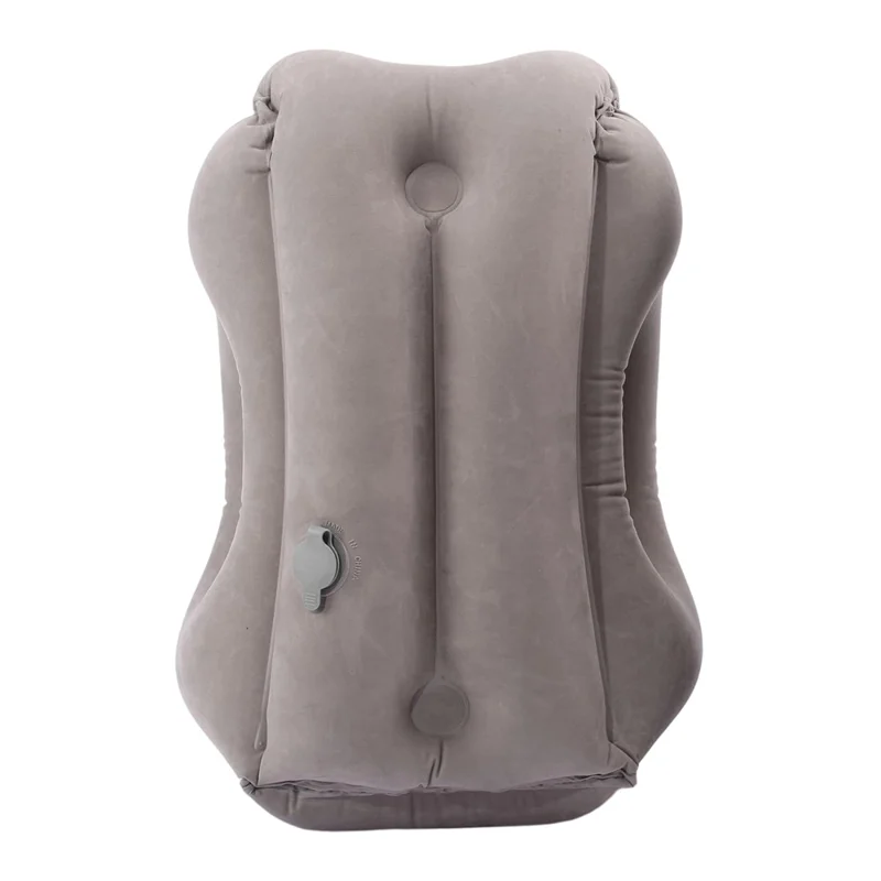 Inflatable Pillow for Travel Office Quick Inflation Multi-Purpose Nap Support Cushion - Grey