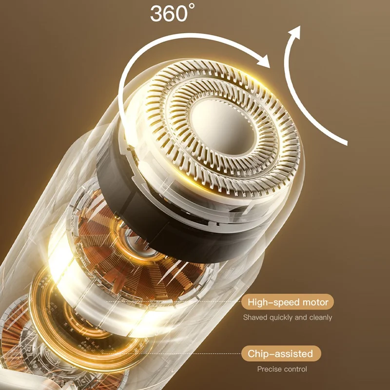 Electric Nose Hair Trimmer Men Portable Mini Grooming Shaver Type-C Charging - White